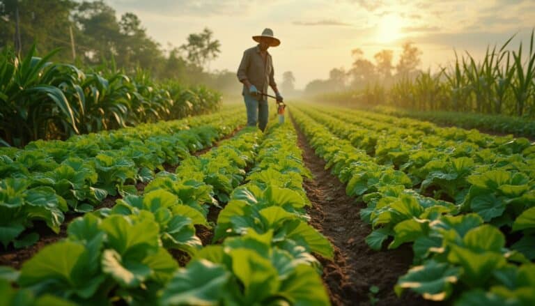 Étudiants en agriculture travaillant dans un champ en France