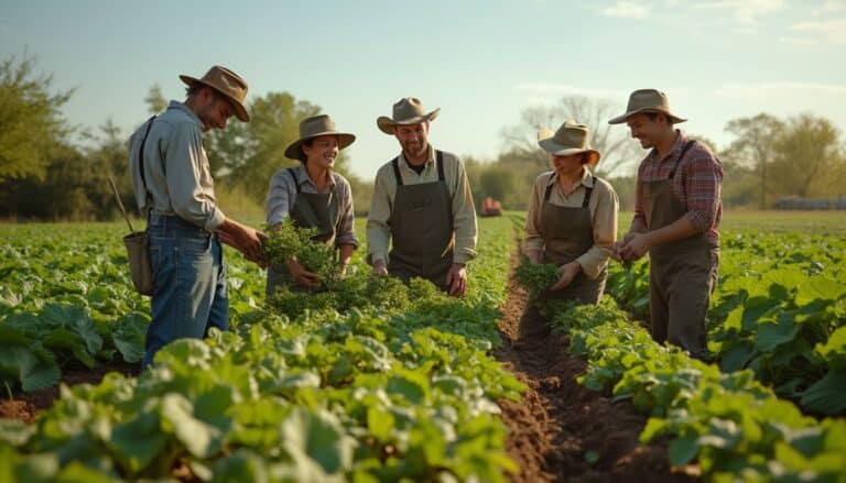 Étudiants en agriculture à l'école française