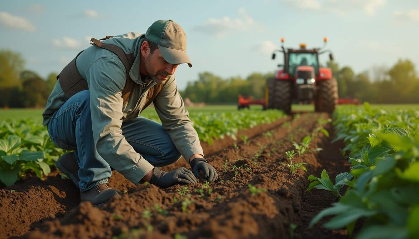 Étudiants apprenant l'agriculture à l'école française