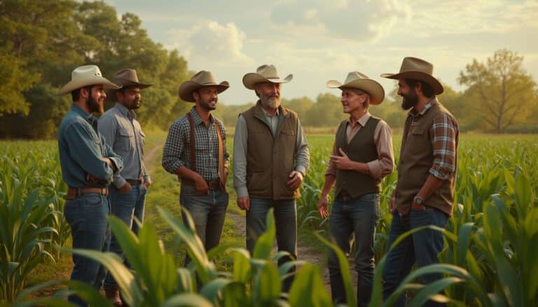 Etudiants en agriculture travaillant sur un terrain cultivé