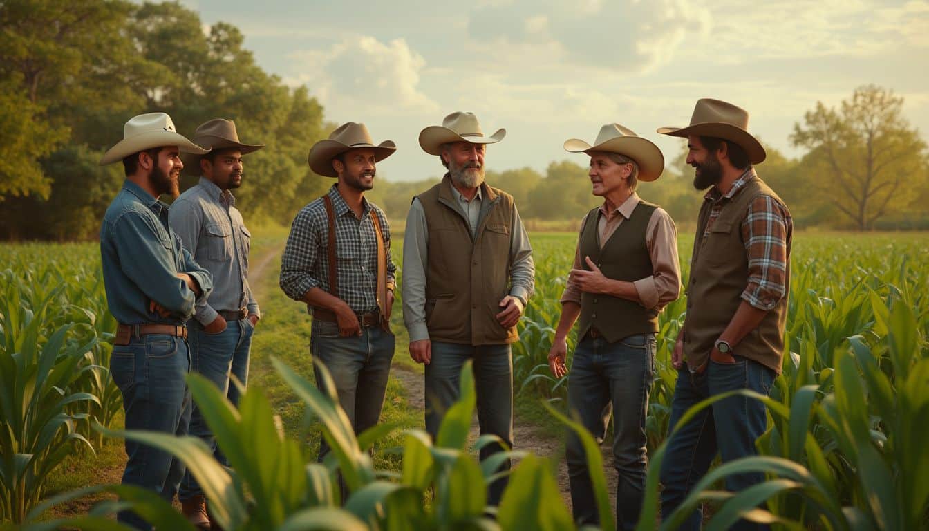 Etudiants en agriculture travaillant sur un terrain cultivé