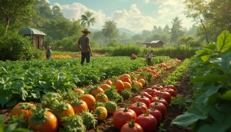 Étudiants à l'école d'agriculture française
