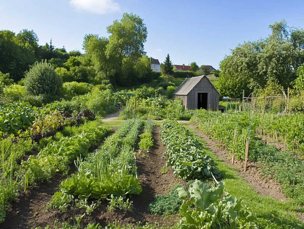 Jardin potager autosuffisant en agriculture écoresponsable