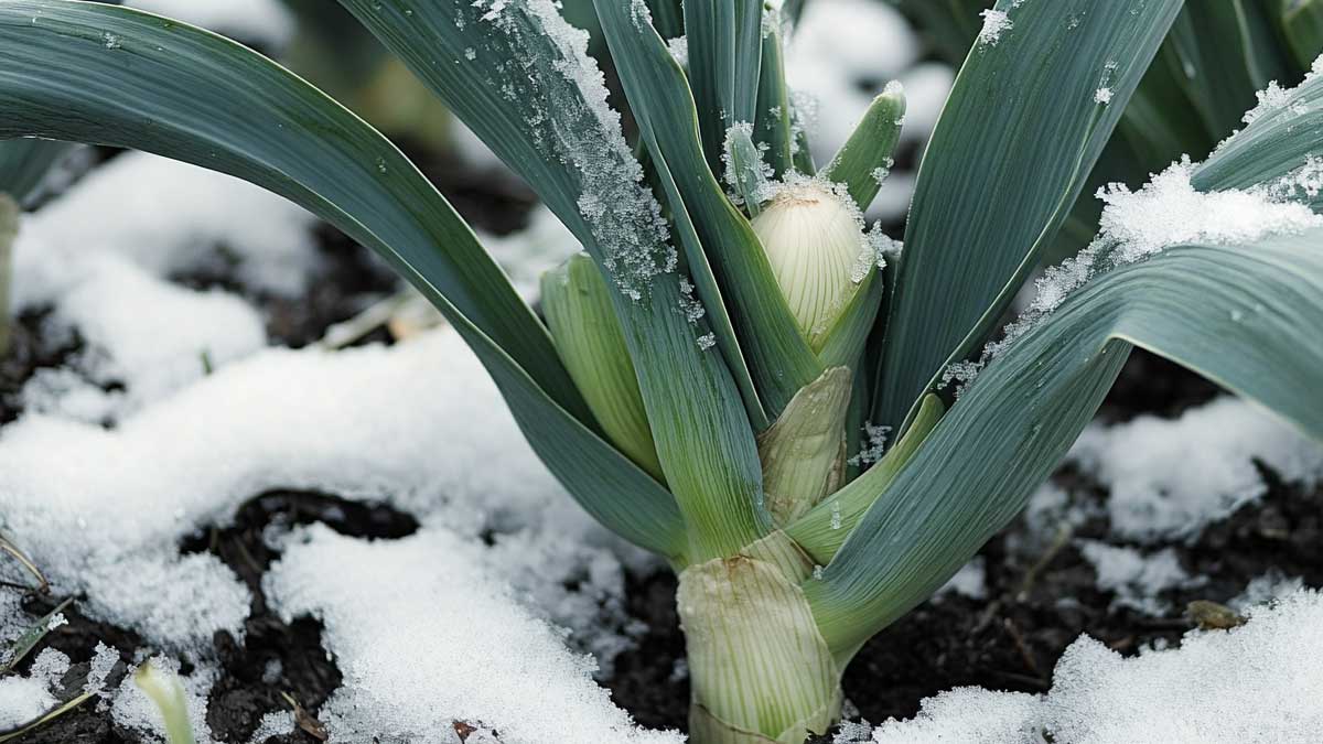 neige au potager