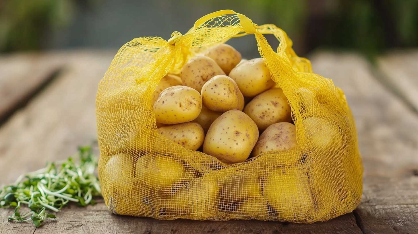 pommes de terre dans un filet