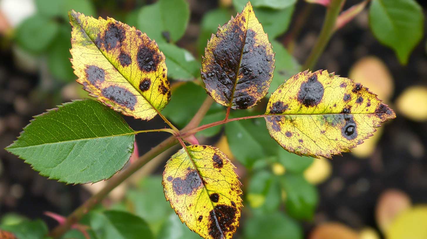 taches noires du rosier