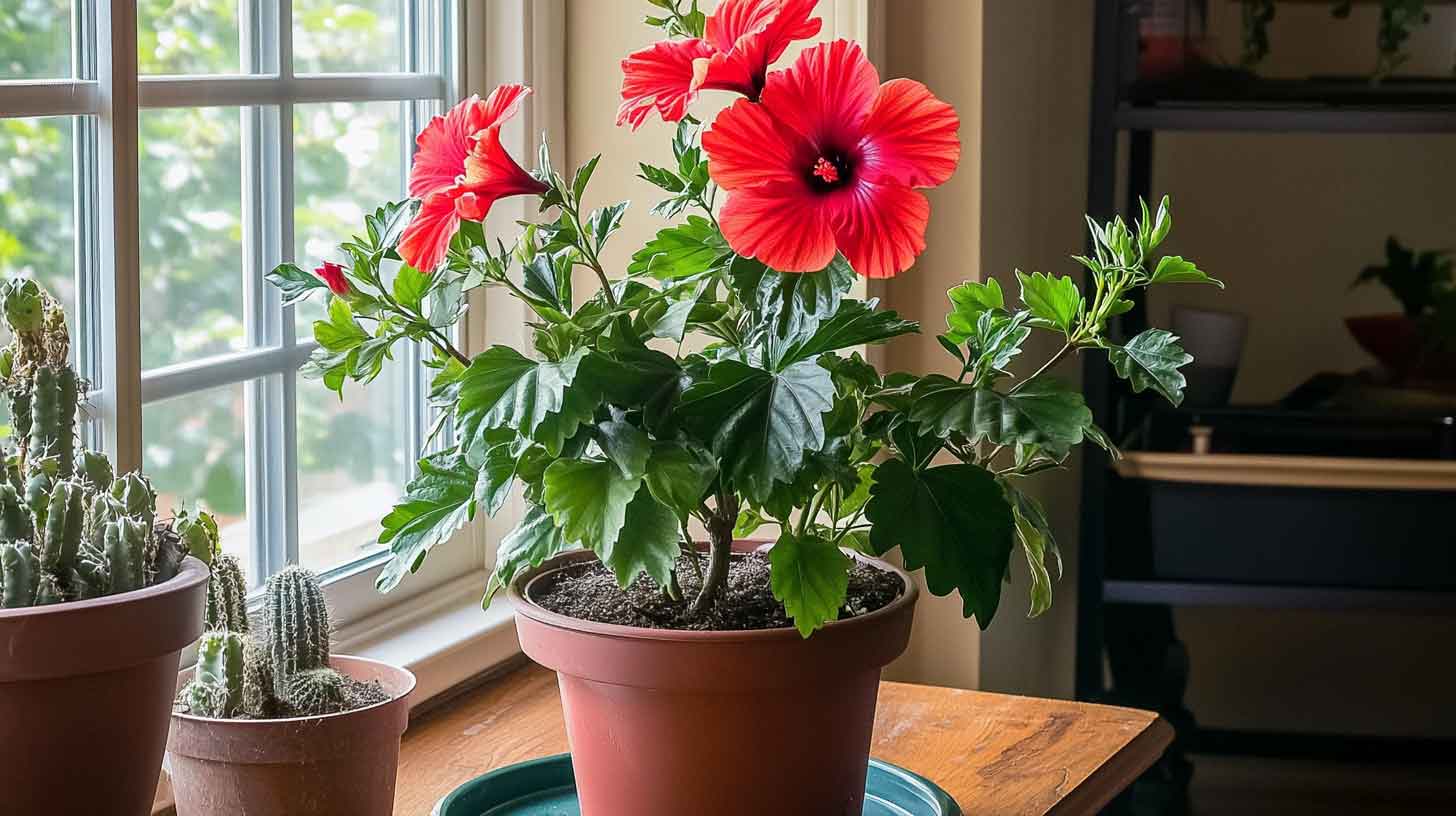 hibiscus en pot