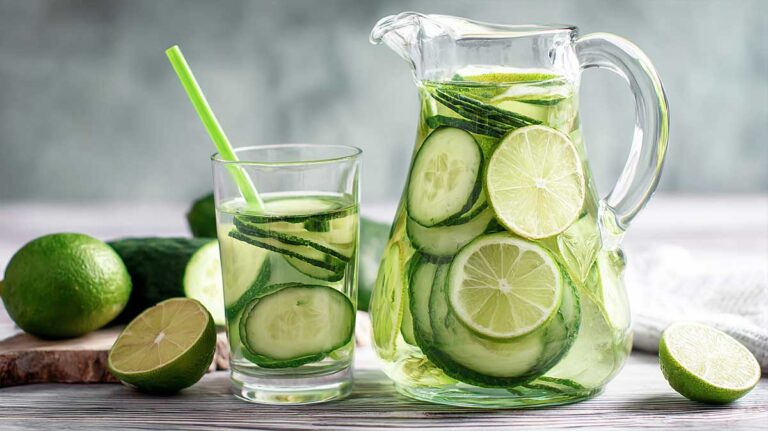 du jus de concombre dans de l'eau