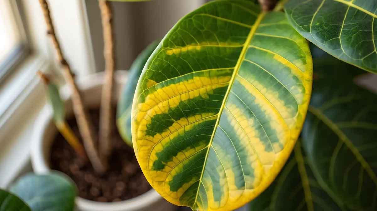 feuille jaune plante