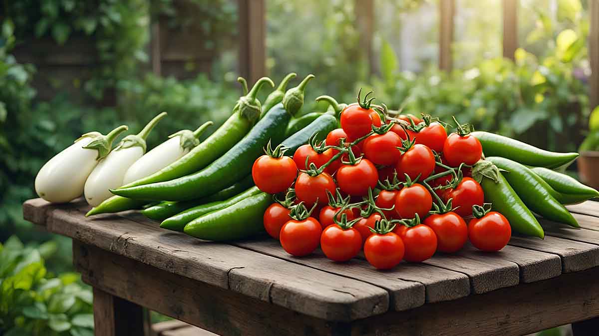 tomate cerise aubergine piments