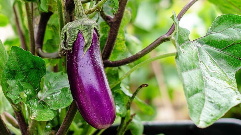 aubergine mure à cueillir