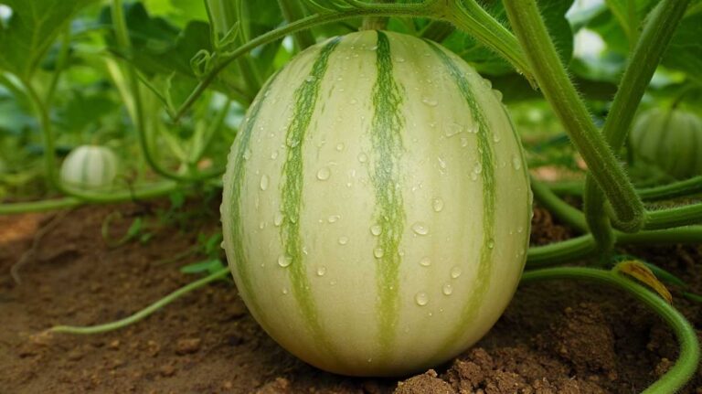 melon au potager
