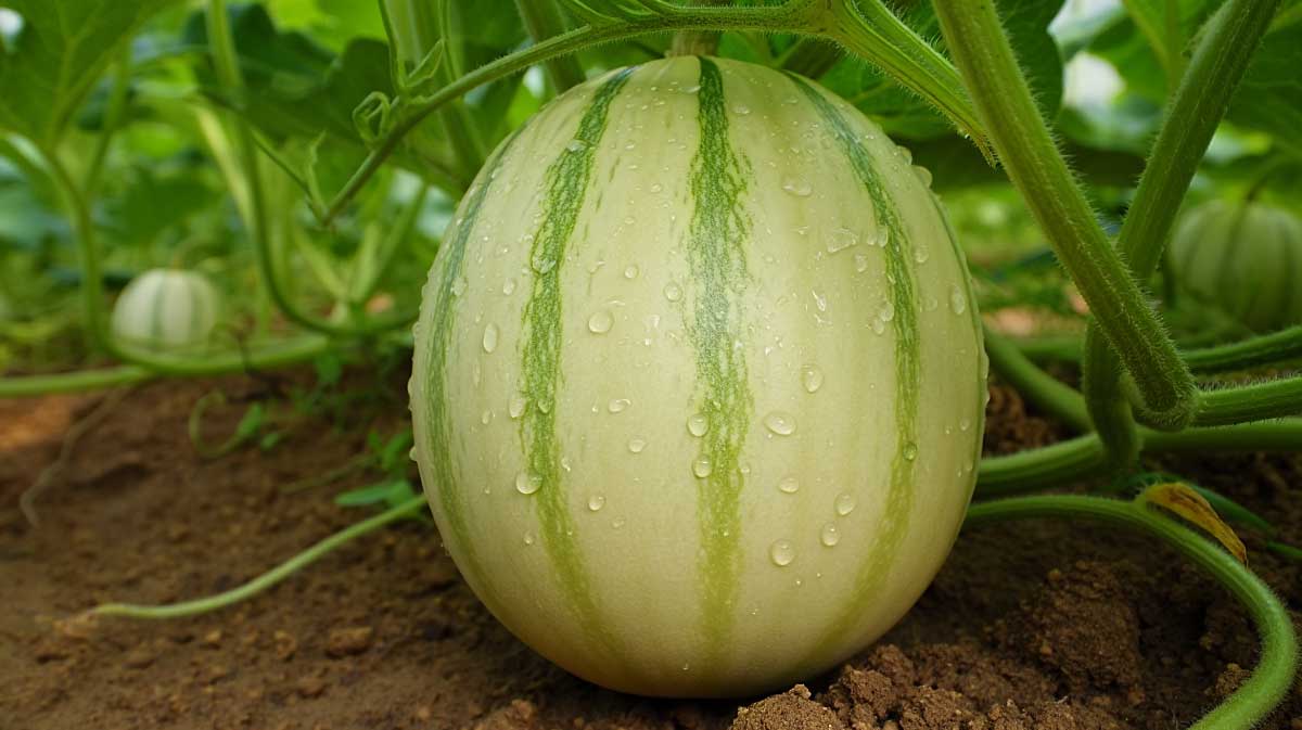 melon au potager