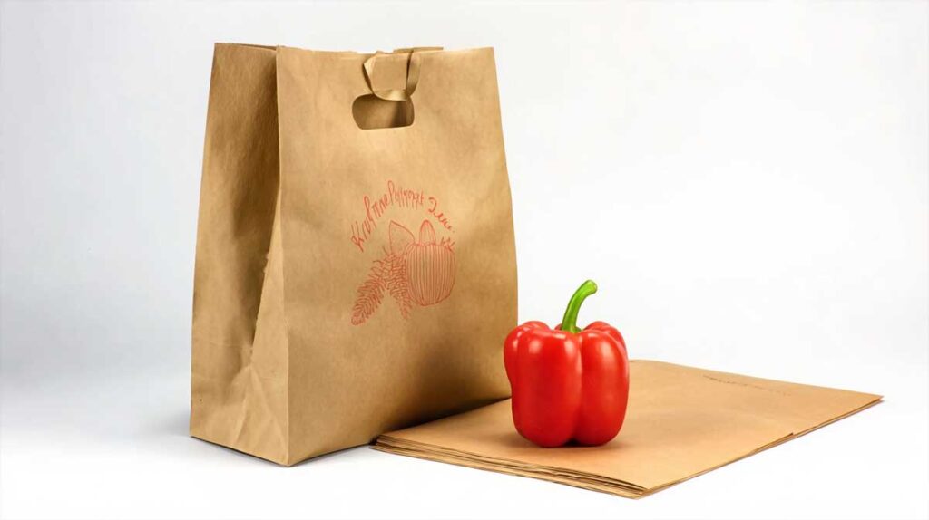 sac papier et poivron