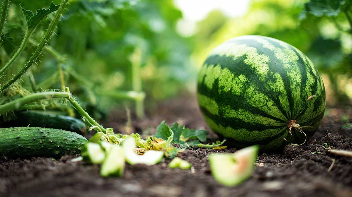 ecorce pasteque jardin