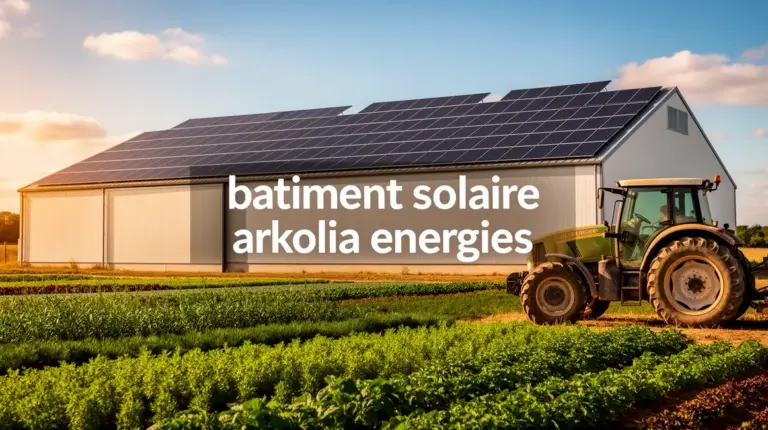 Hangar agricole moderne Arkolia Energies panneaux solaires