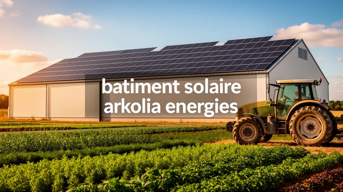 Hangar agricole moderne Arkolia Energies panneaux solaires