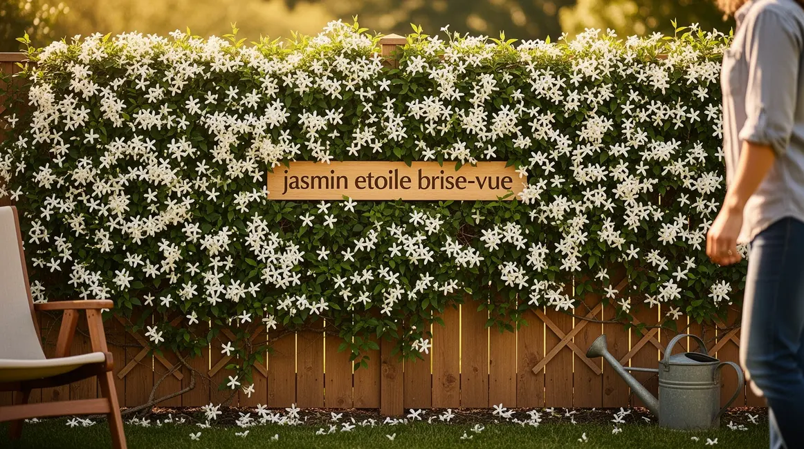 jasmin étoilé en fleurs pour brise-vue
