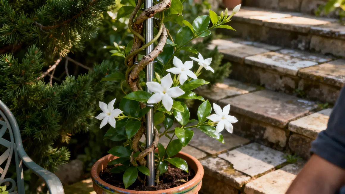 feuillage persistant jasmin étoilé pot