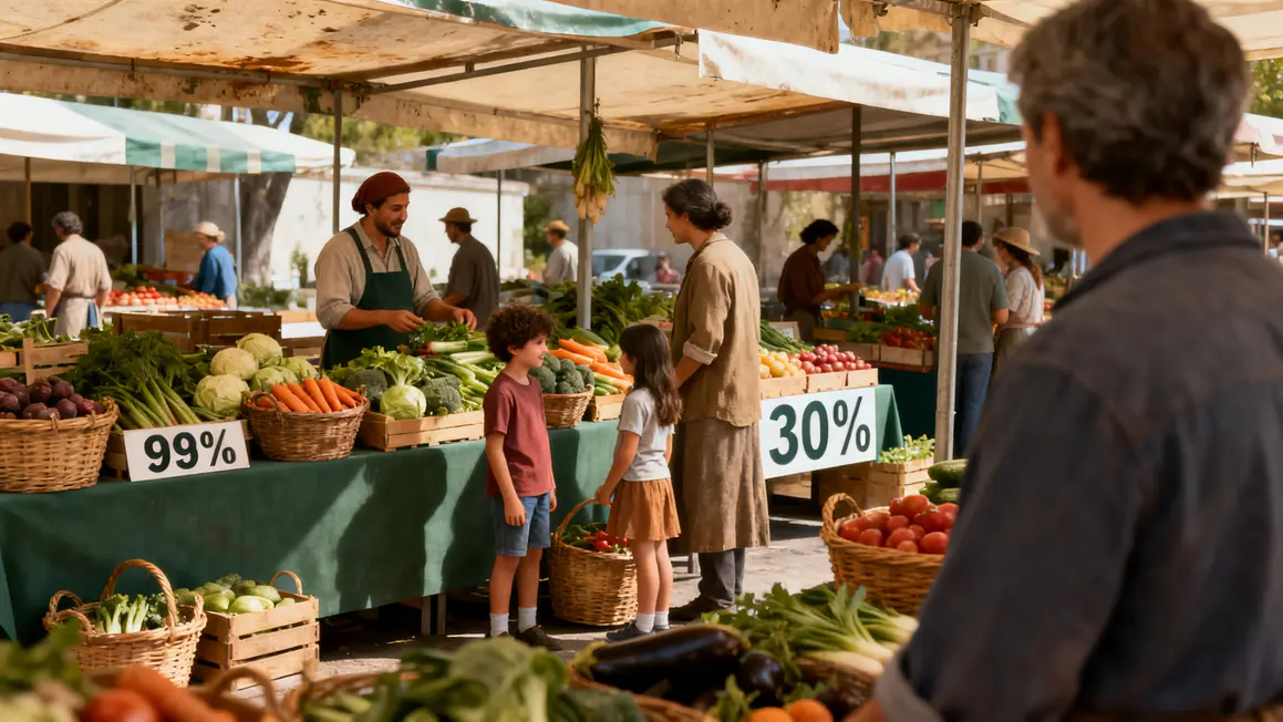 famille exploitation familiale vente produits agricoles marché
