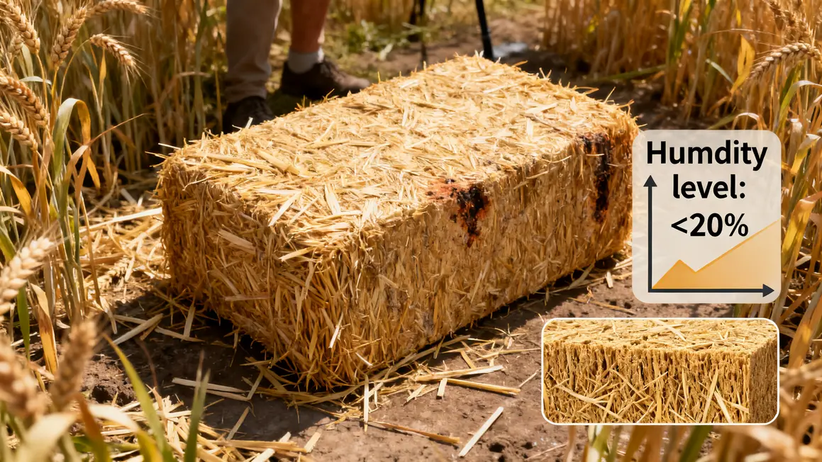 botte de paille dense humidité basse