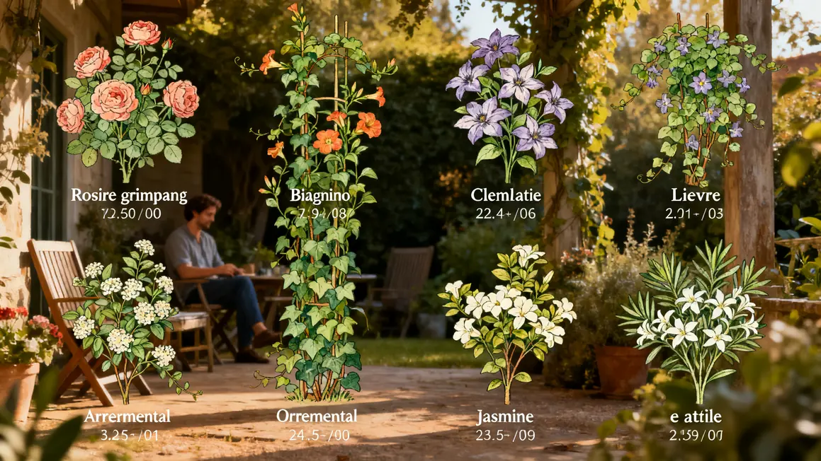 Tableau illustré alternatives au bougainvillier