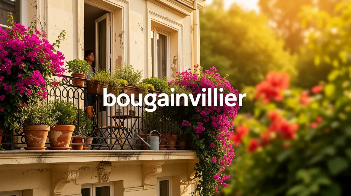 bougainvillier cascade fleurs balcon soleil France