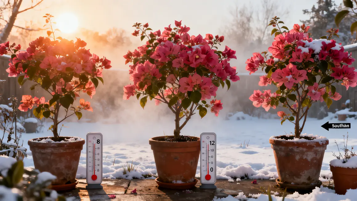 Bougainvillier pots selon climat soleil brume neige