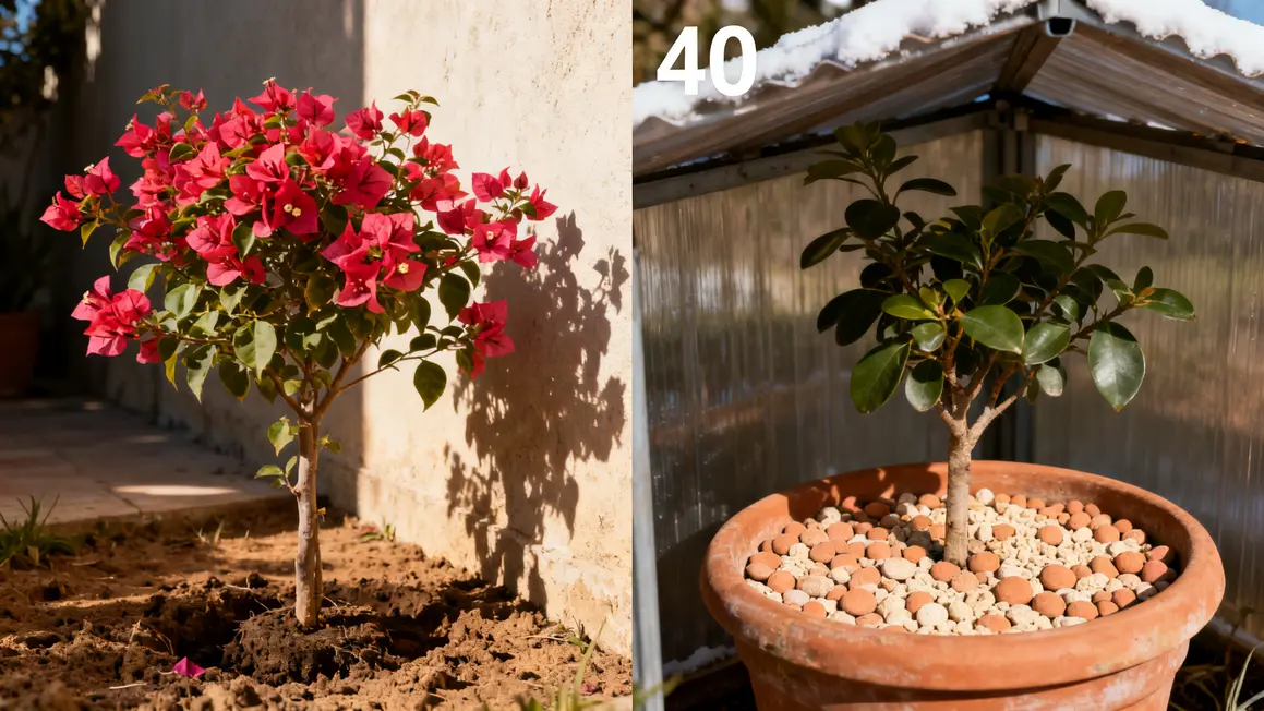 Comparatif bougainvillier pleine terre et pot drainage