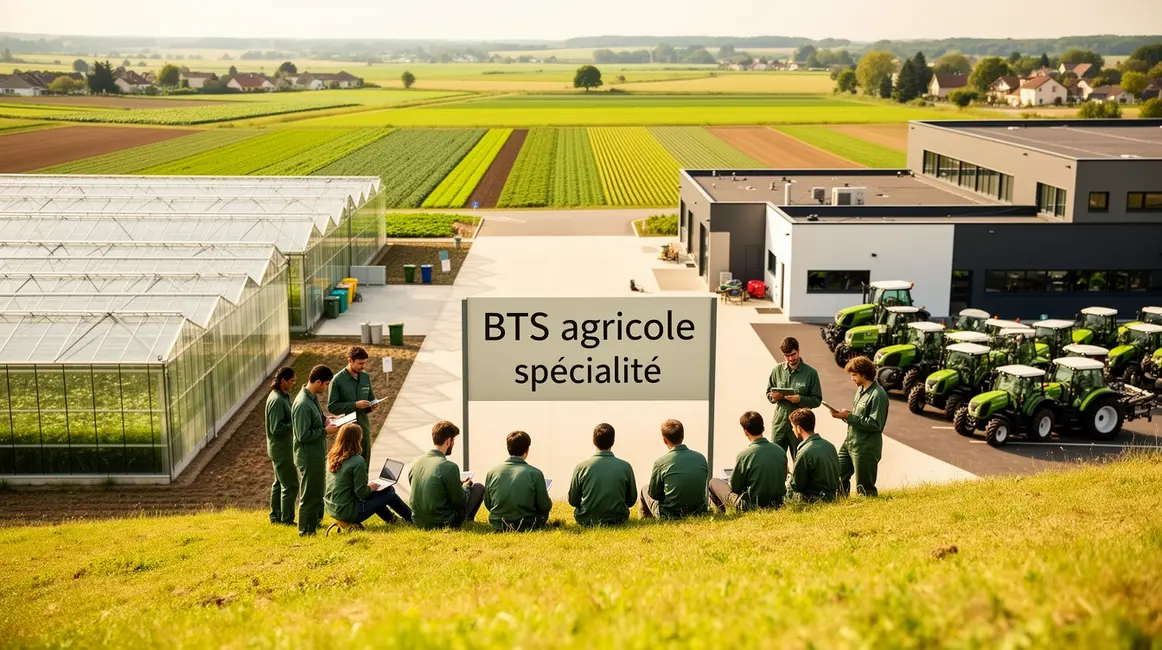 Campus moderne BTS agricole spécialité étudiants en formation