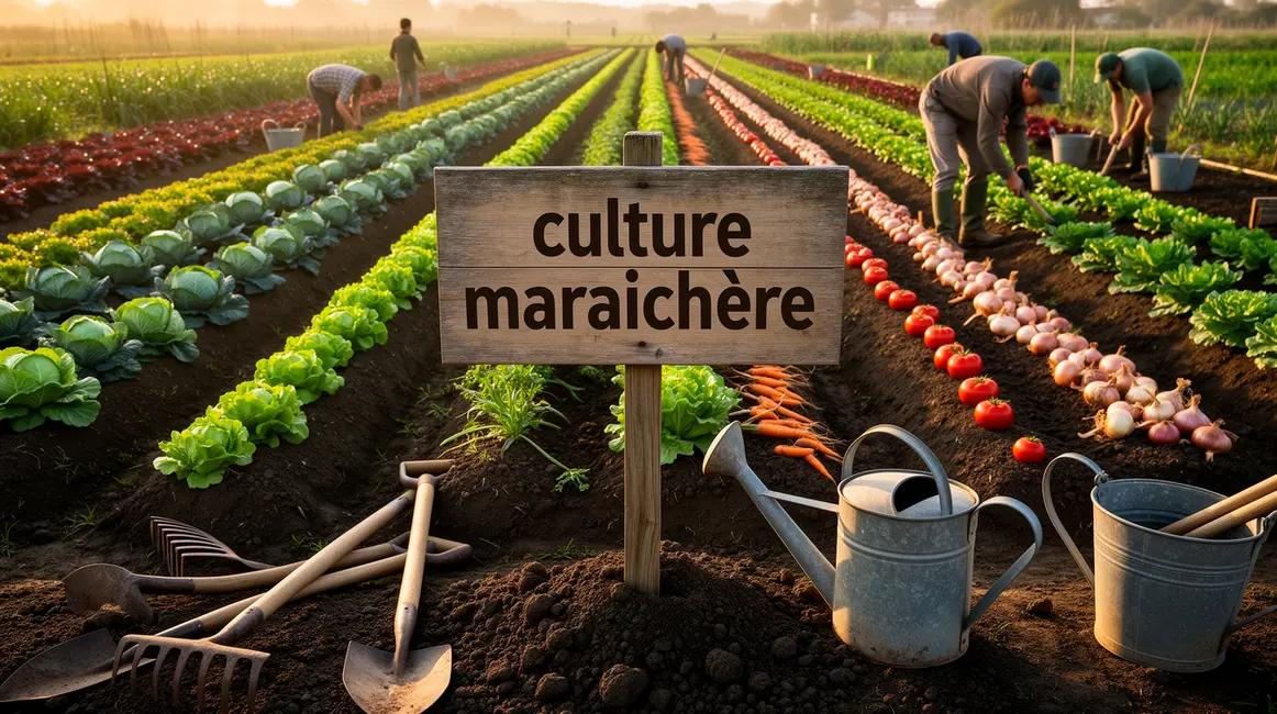champ maraichere culture maraichere legumes outils matin