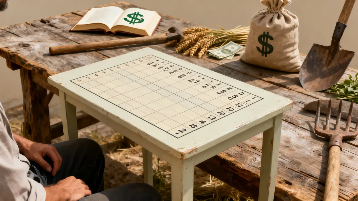 tableau formations agricoles adultes outils livre argent