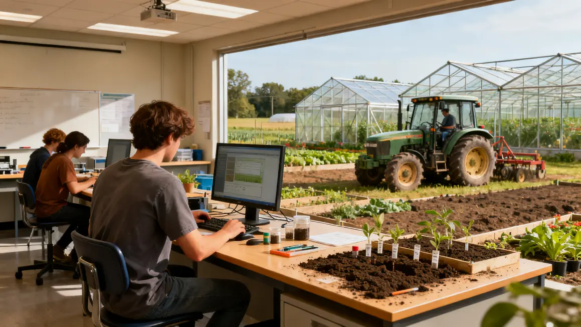 Salle de classe et travaux pratiques BTS agricole