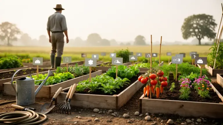 petit potager outils simples planches légumes culture maraichere