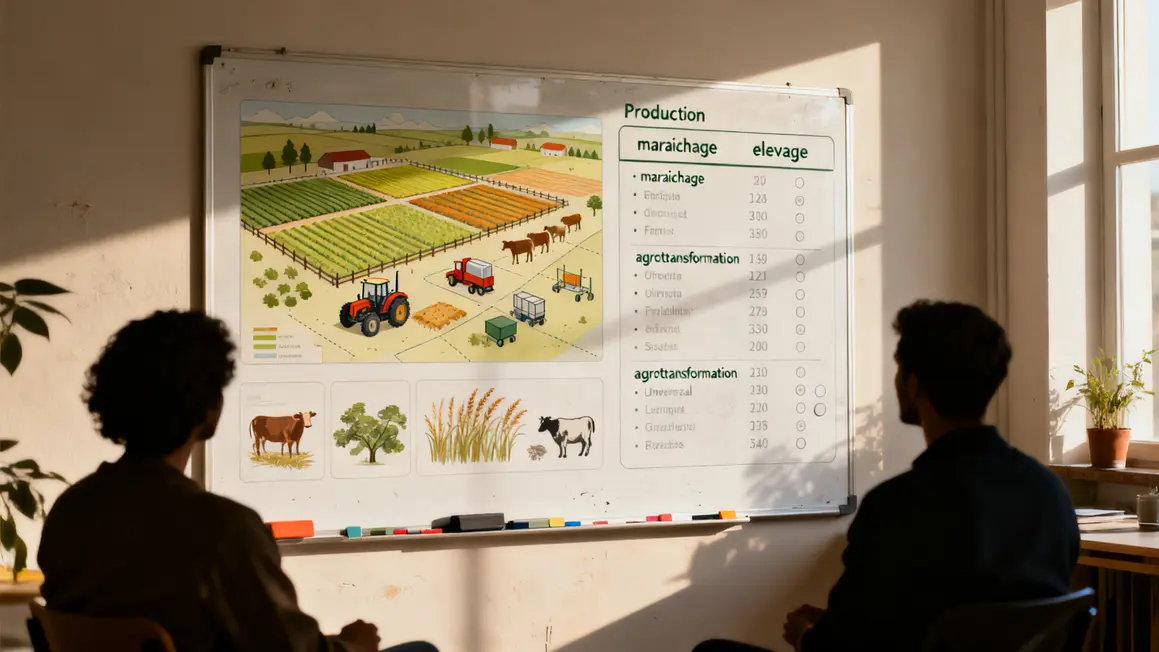Projet agricole ferme familiale terrains productions