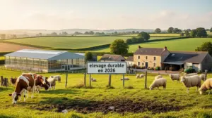 Ferme durable 2026 champs haies animaux