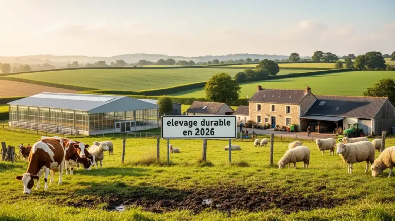 Ferme durable 2026 champs haies animaux