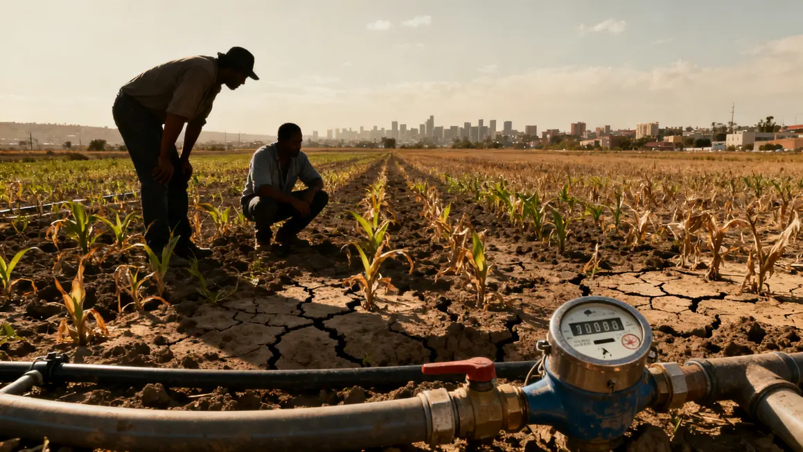 agriculteurs champ sec irrigation agricole compteur eau