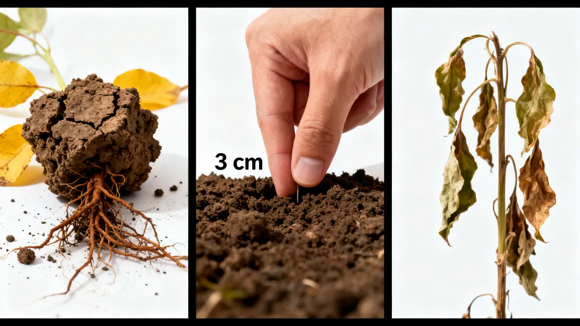 Tableau erreurs arrosage bougainvillier motte humide test doigt plante sèche