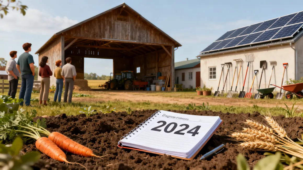 diagnostic ferme familiale agricole grange outils panneaux solaires 2024