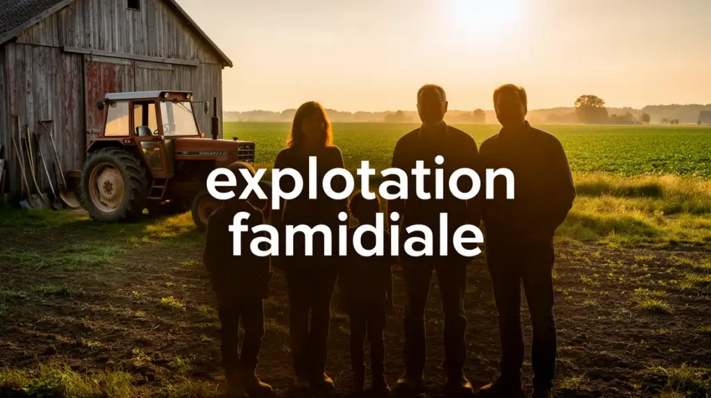 Exploitation familiale avec ferme, générations, transmission en agriculture