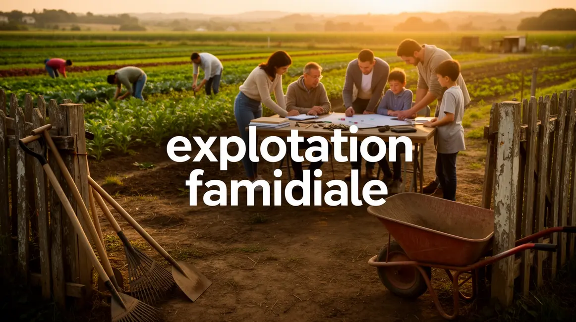 Exploitation familiale petit budget champs outils famille