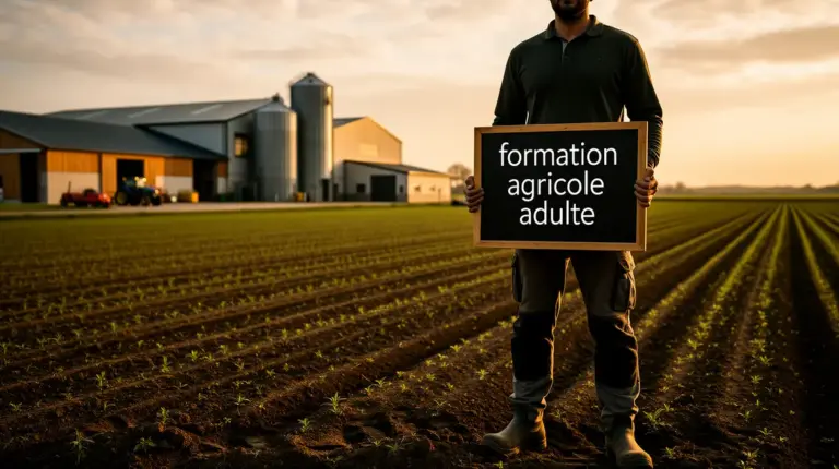formation agricole adulte ferme moderne étudiant pancarte