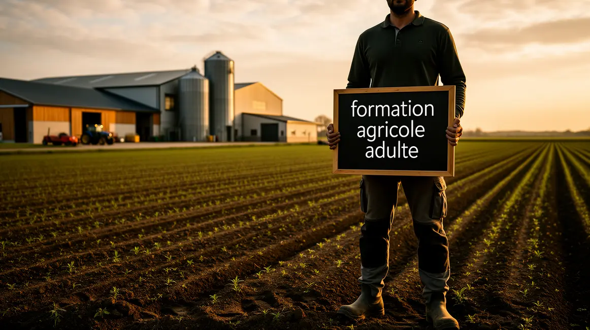 formation agricole adulte ferme moderne étudiant pancarte