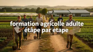 visuel chemin rural avec outils et texte formation agricole adulte