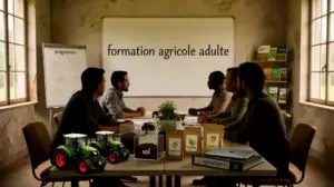 formation agricole adulte salle de formation photo réaliste