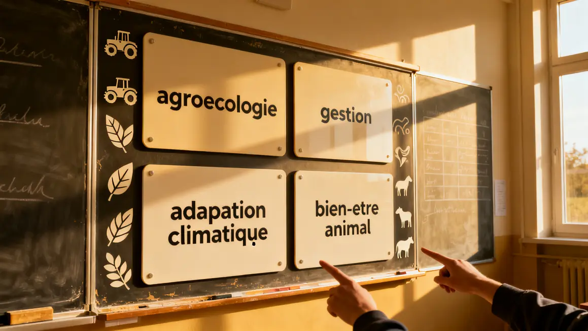 Tableau modules agroecologie gestion formation agricole adulte