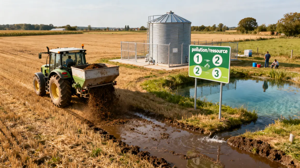 Fosse lisier tracteur epandage controle gestion dejections elevage durable