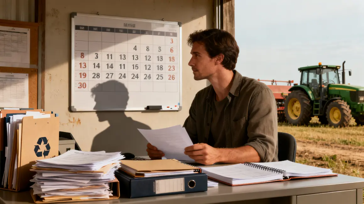 Tableau bord gestion parc materiel agricole planning suivi