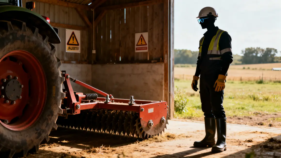 herse rotative sécurité EPI ferme